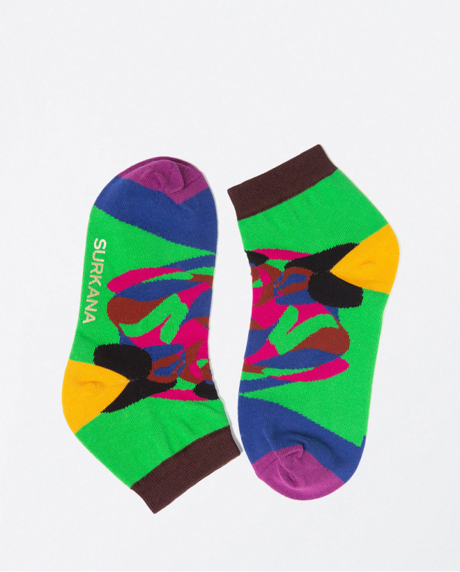 Printed knitted ankle socks...