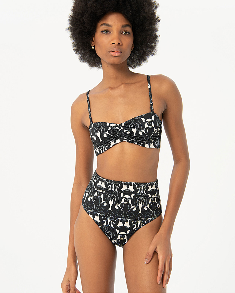 High bikini bottom Black