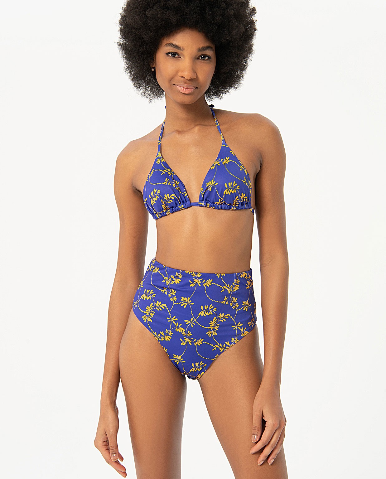 Haut de bikini triangle Bleu