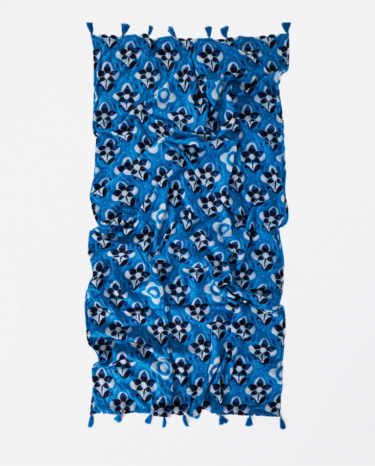 Printed beach towel Blue