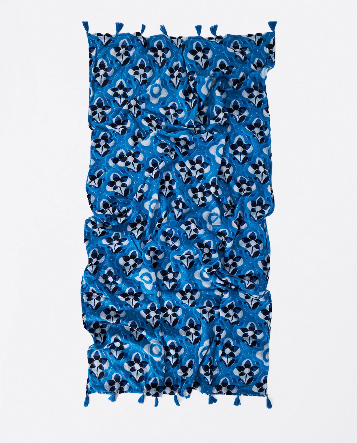 Printed beach towel Bleu