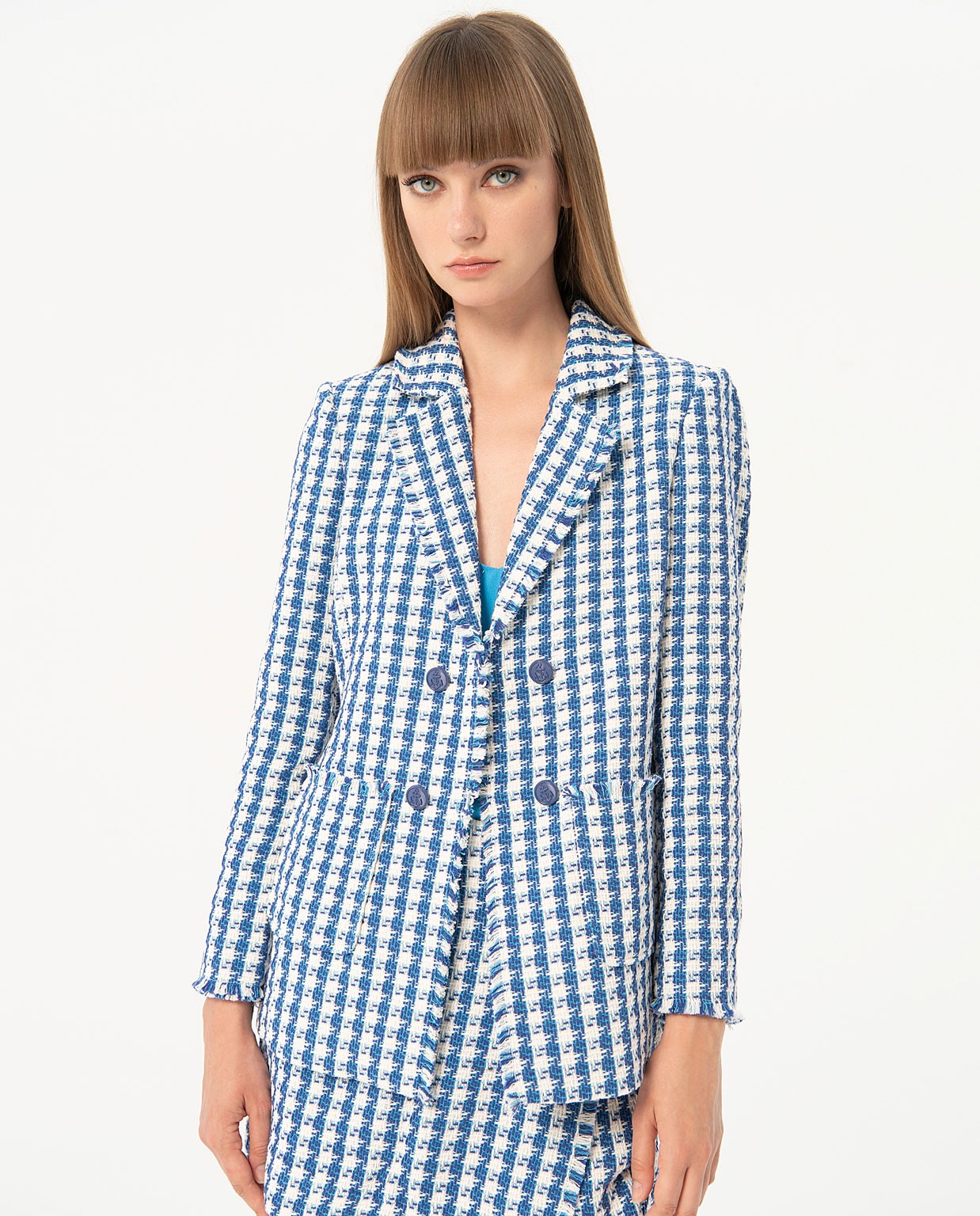 Tweed blazer Blue