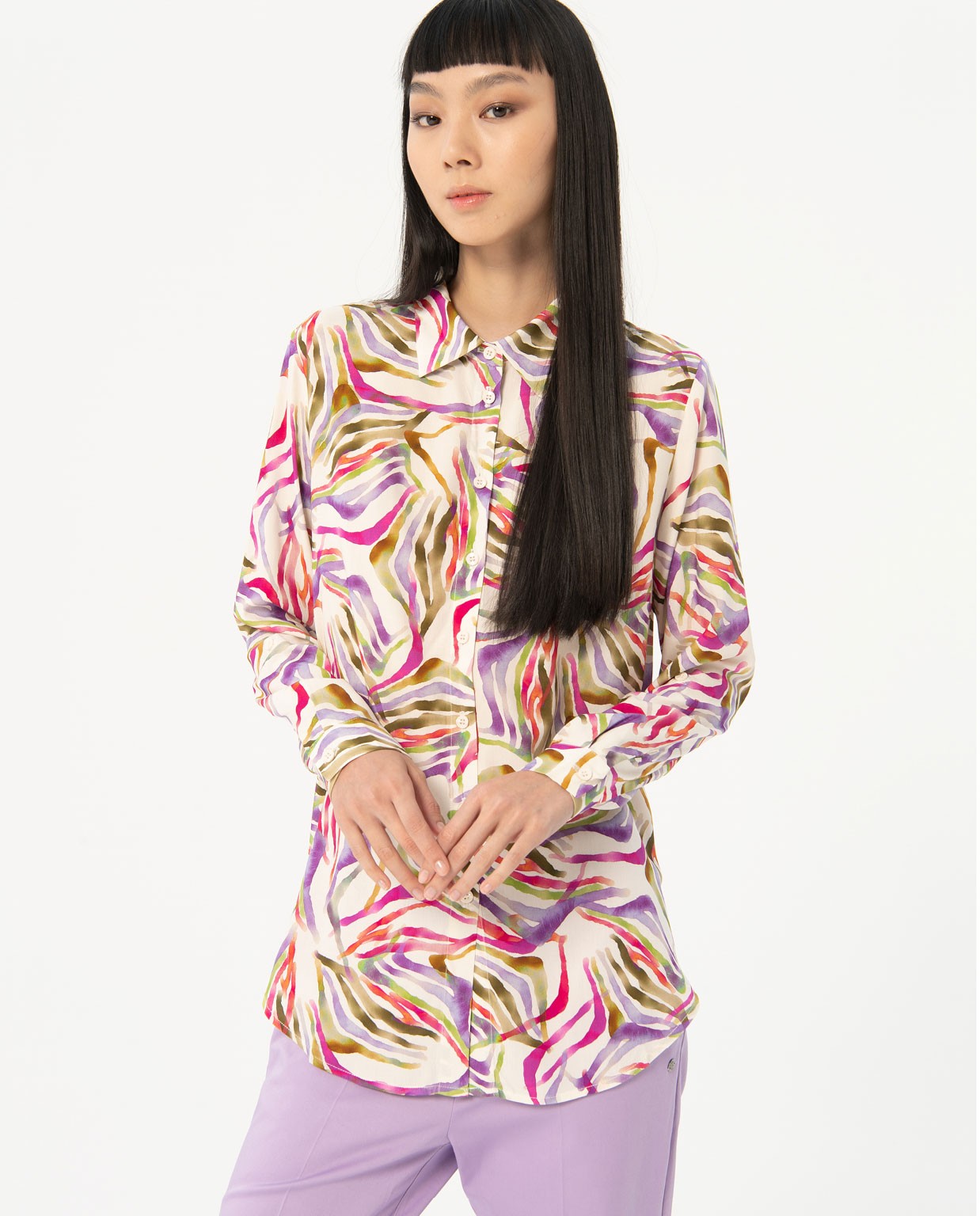 Printed long sleeve shirt Multi