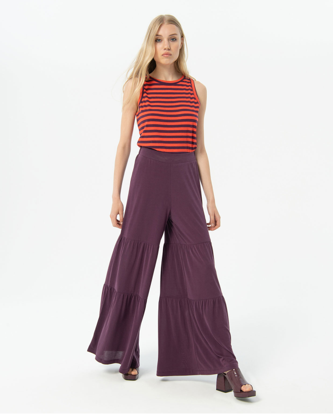 Long pants with ruffles,...