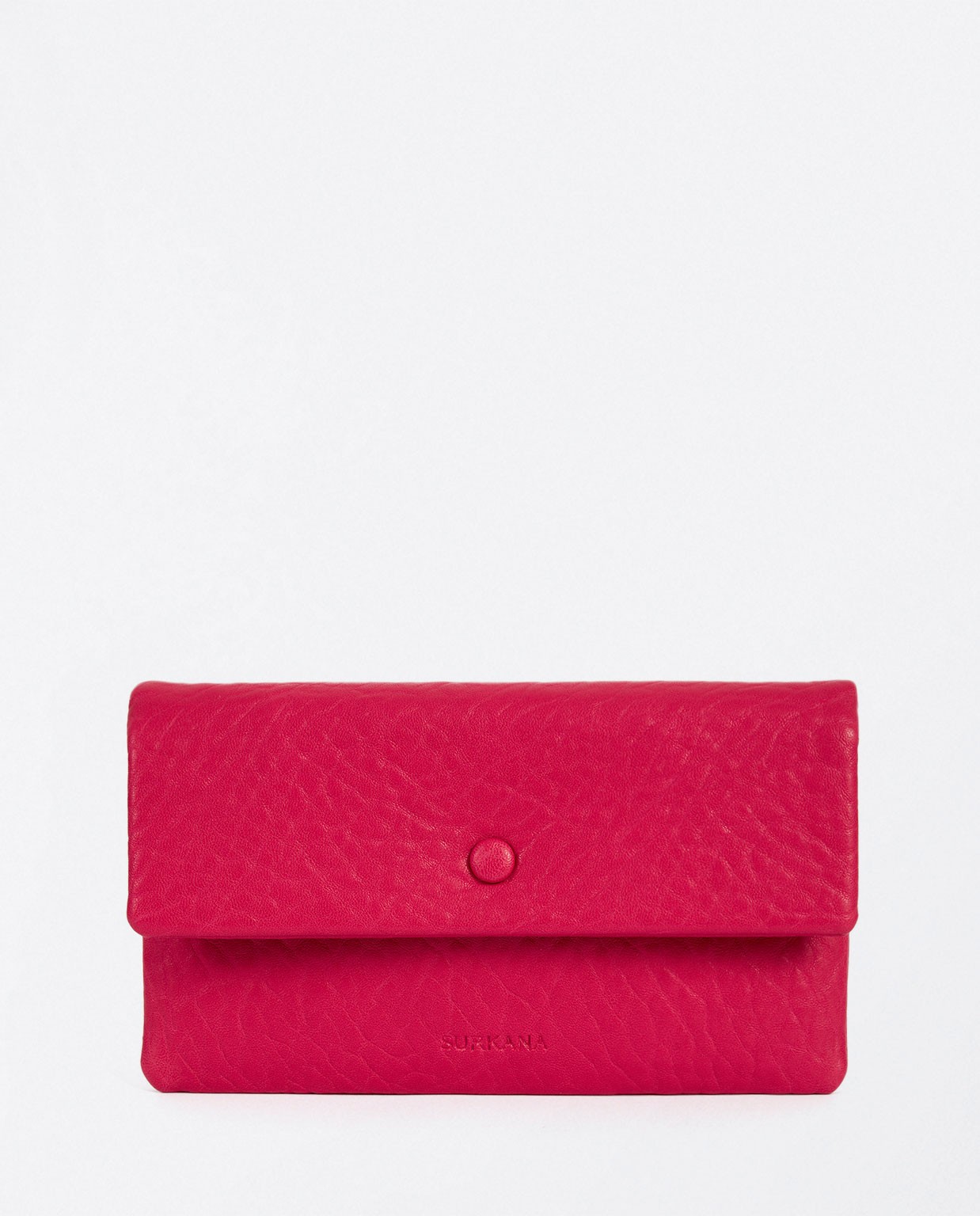 Smooth textured large wallet Fuchsia