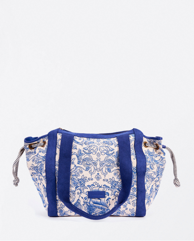 Sac à main en jacquard Bleu