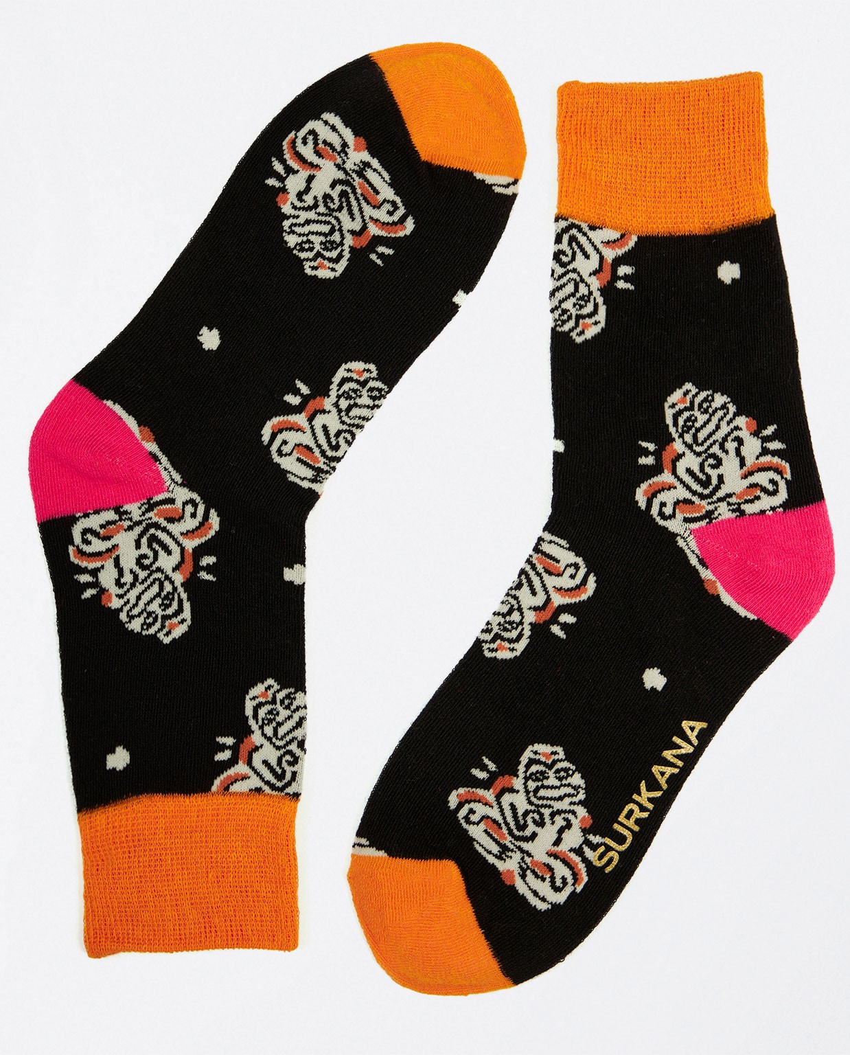 Printed ankle socks Black