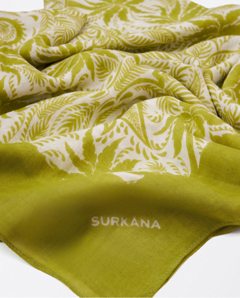 Printed sarong scarf Green