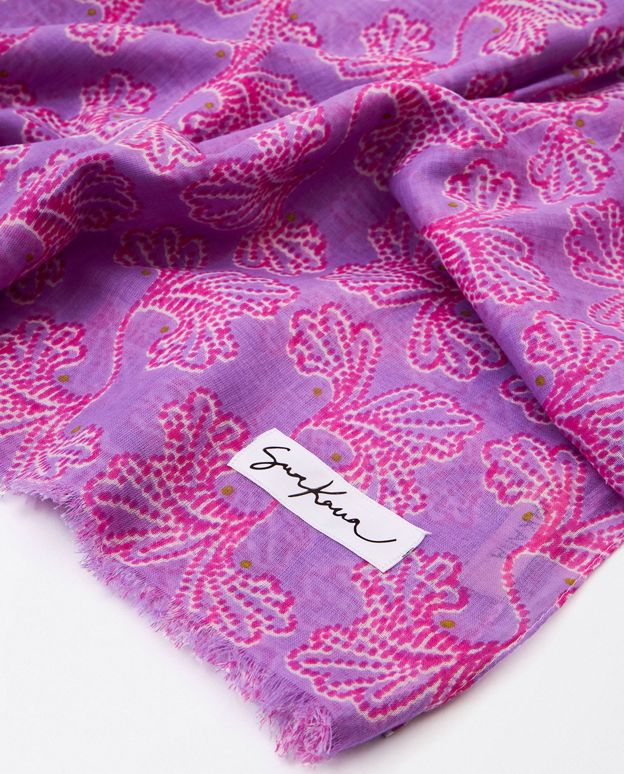 Printed sarong scarf Lilac