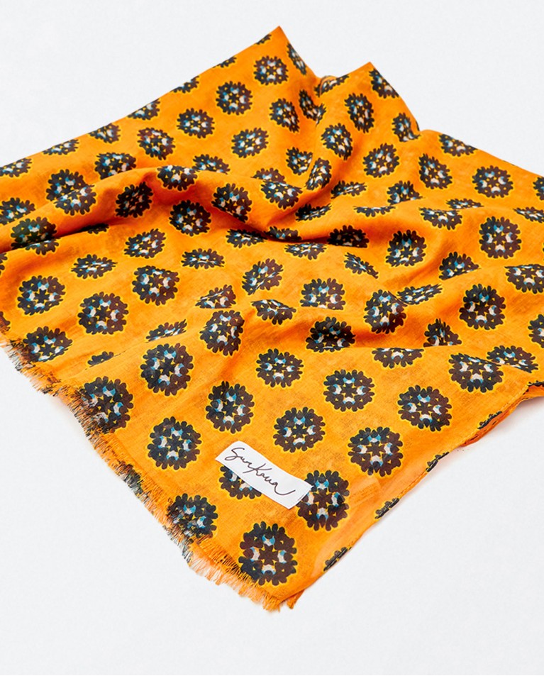 Printed sarong scarf Yellow