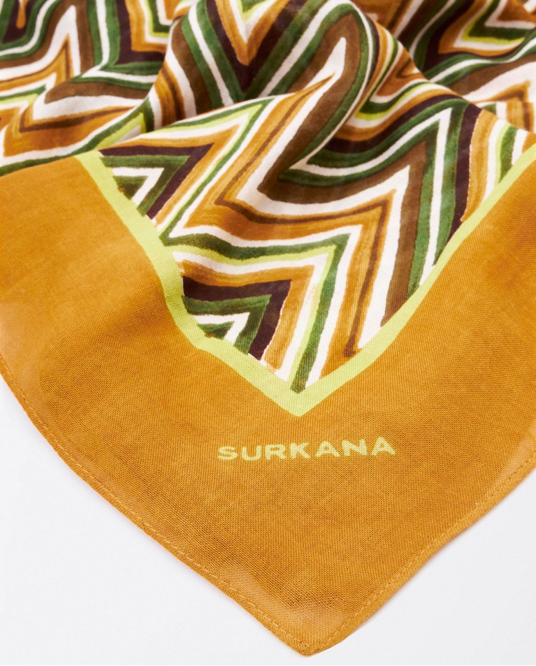 Printed sarong scarf Green