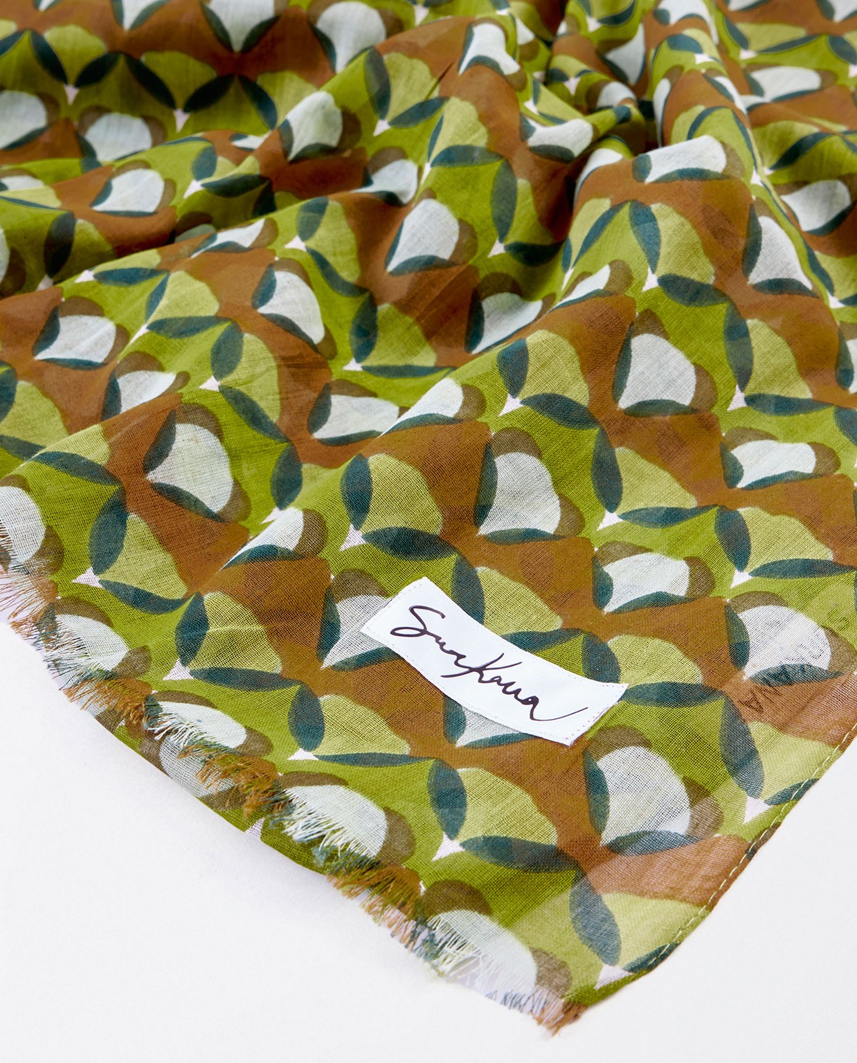 Foulard paréo imprimé Vert