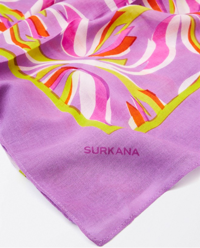 Printed sarong scarf Lilac