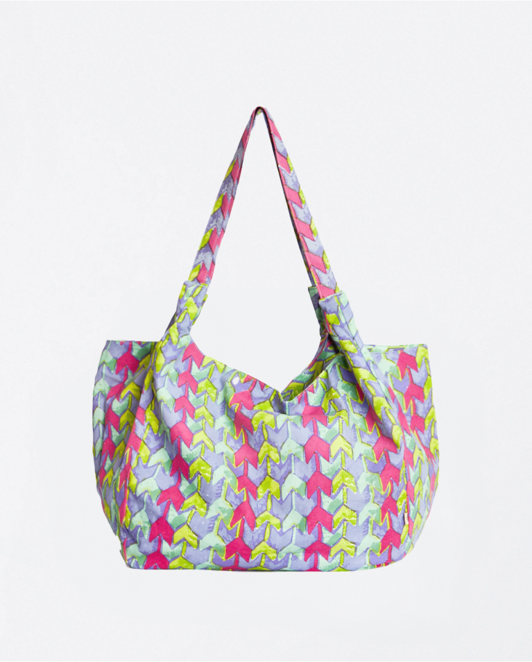 Fabric beach shopper Lilac