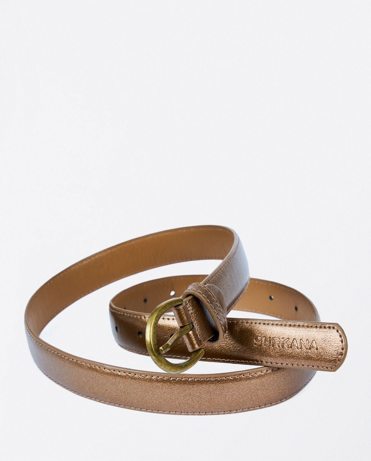 Ceinture fine unie de base Or