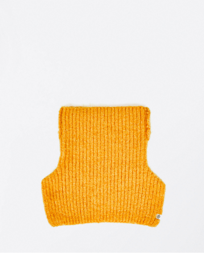 Col roulé en tricot Orange