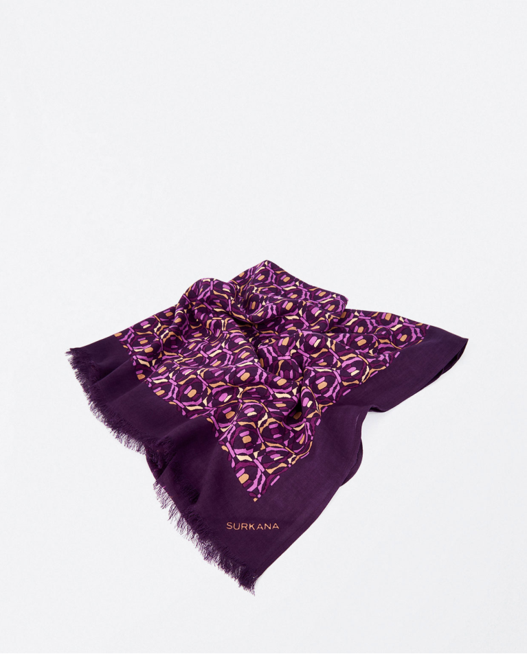 Foulard en viscose imprimé Violet