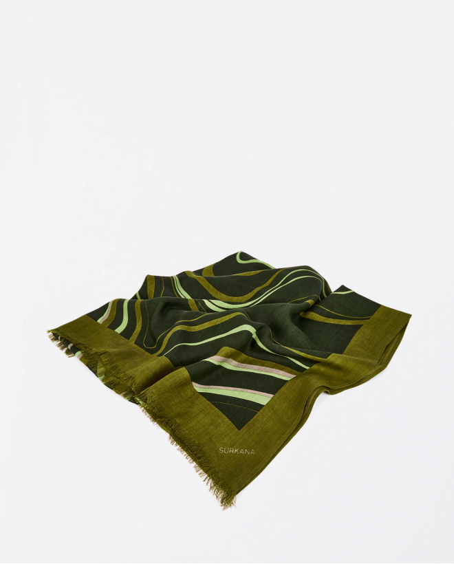 Foulard en viscose imprimé Vert