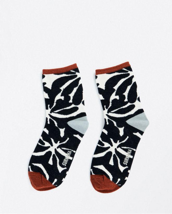 Medium jacquard socks Black