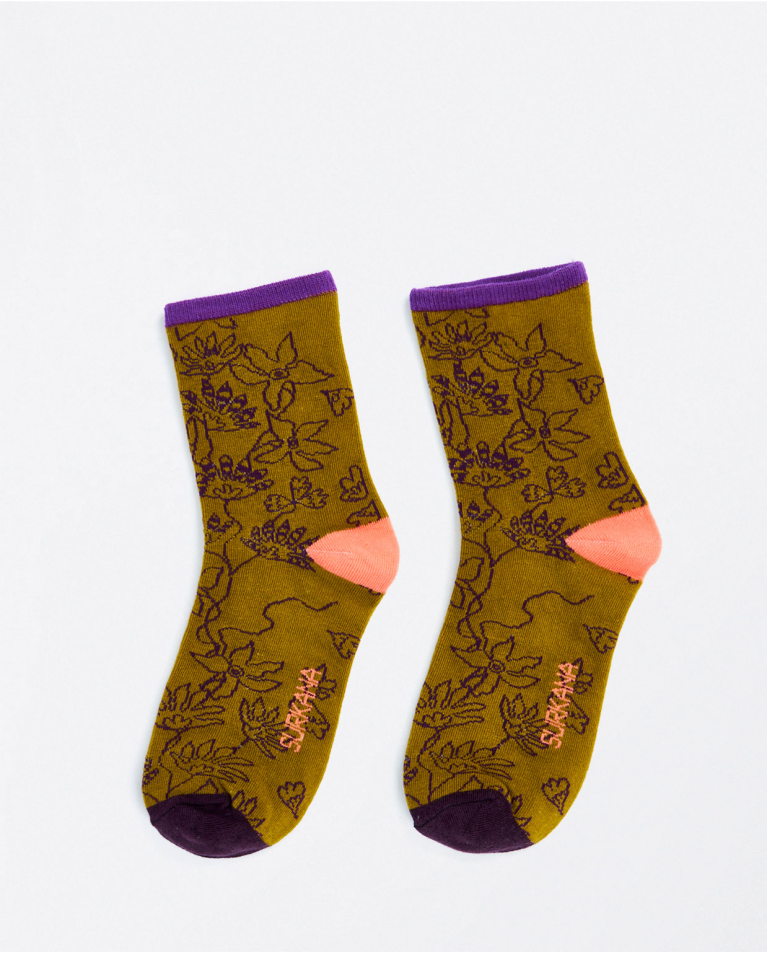 Medium jacquard socks Green