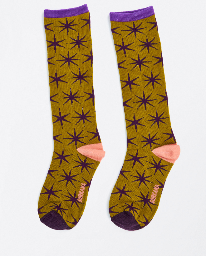 Chaussettes jacquard hautes...