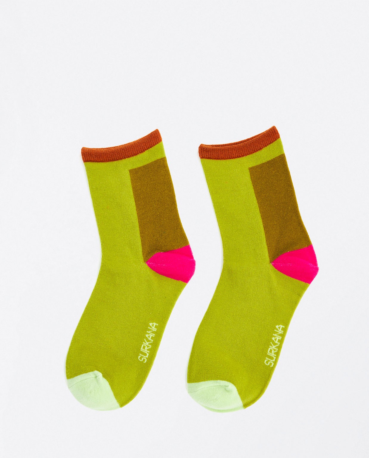 Chaussettes en jacquard moyen Vert