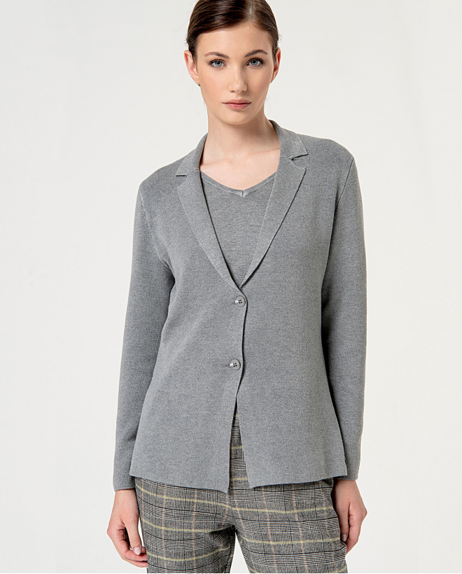 Blazer en tricot extensible...