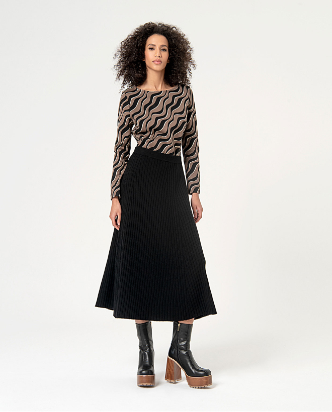 Plain chunky knit midi...