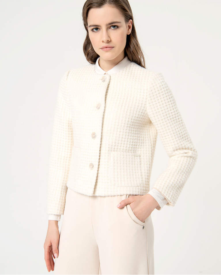 Manteau à structure doublée Écru