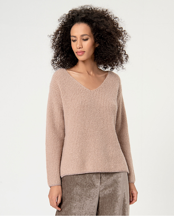 Pull tricoté jacquard uni Pierre