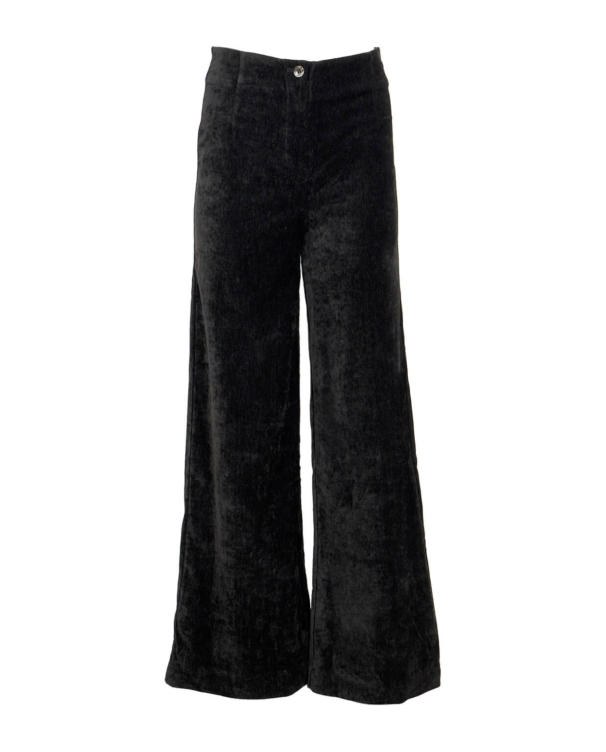 Smooth velvet palazzo palazzo pants Black