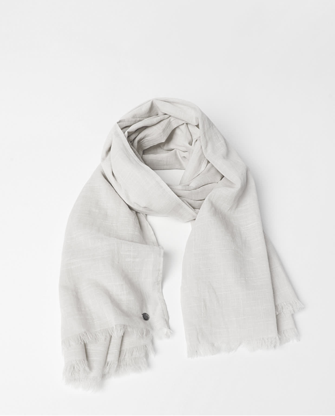 Foulard uni en coton Blanc