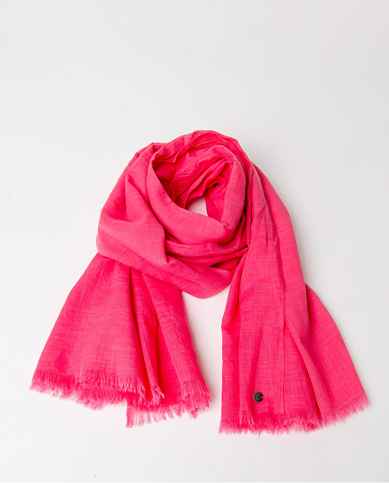 Foulard uni en coton Rose