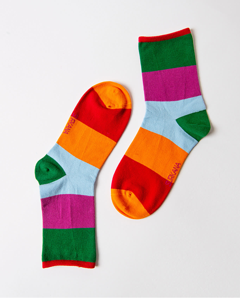 Chaussettes mi-mollet jacquard Multi