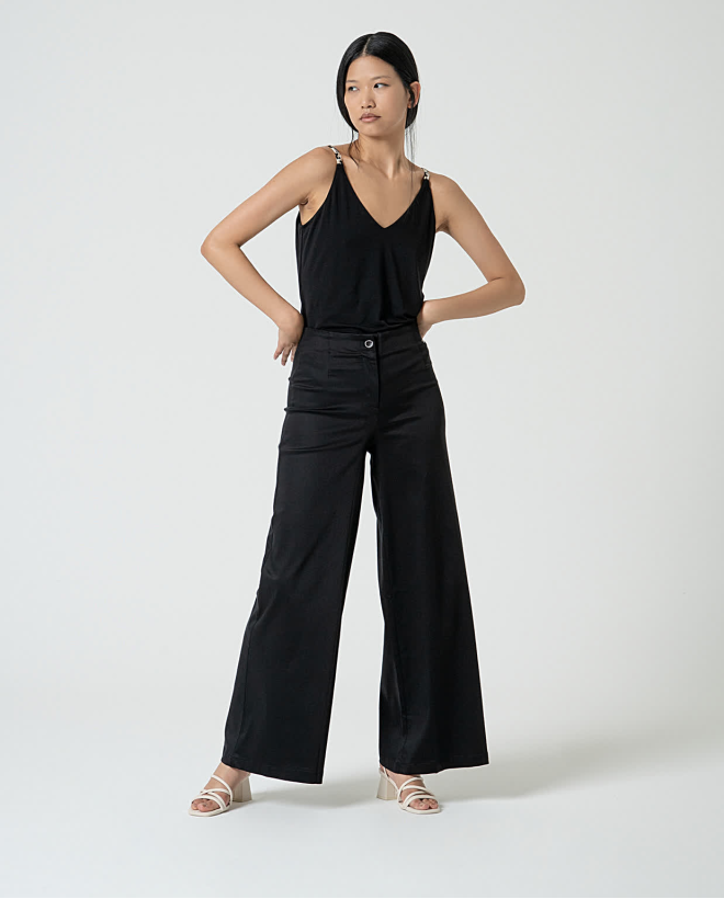 Pantalon flare élastique...