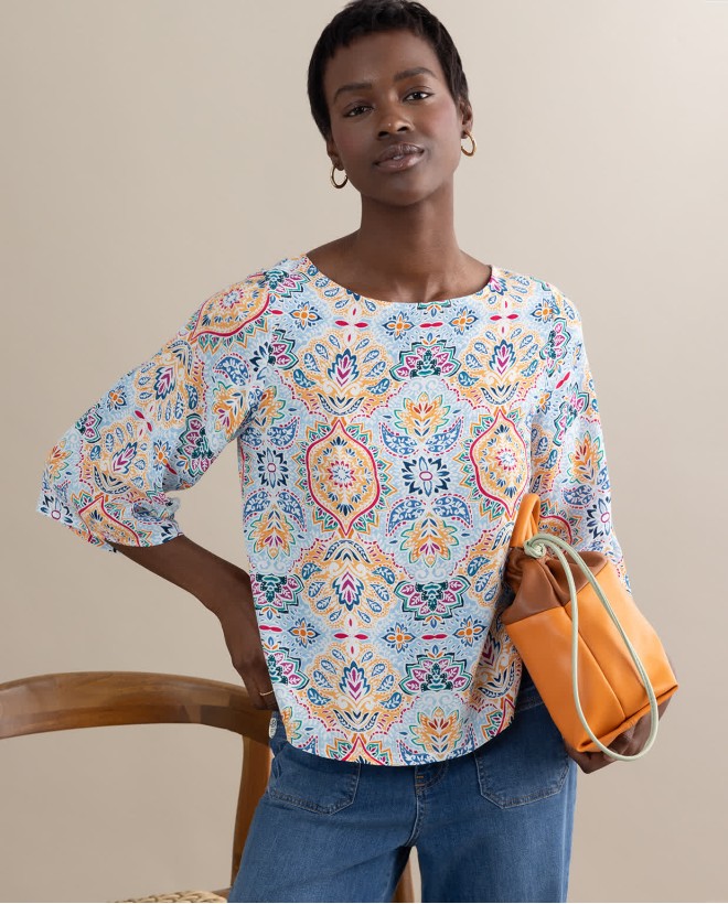 Blouse oversize en viscose...