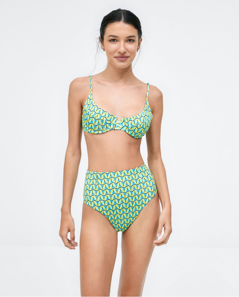 Bas de bikini haut Vert acide
