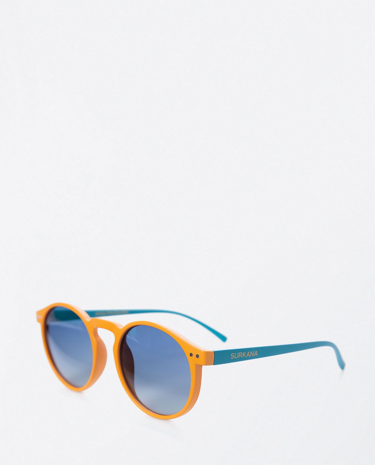 Lunettes de soleil rondes bicolores. Orange