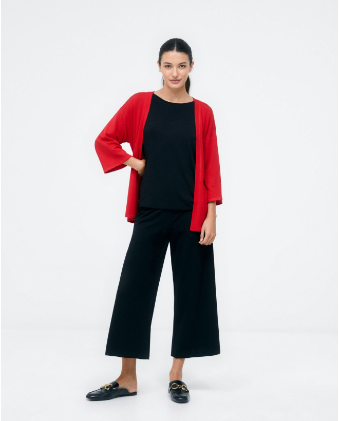 Cardigan en tricot à...