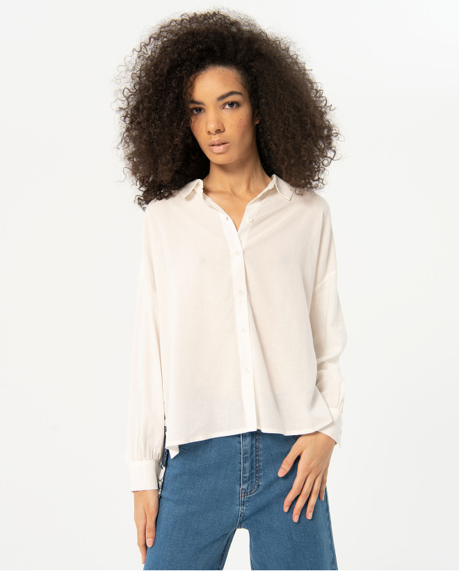 Chemise en crochet Blanc