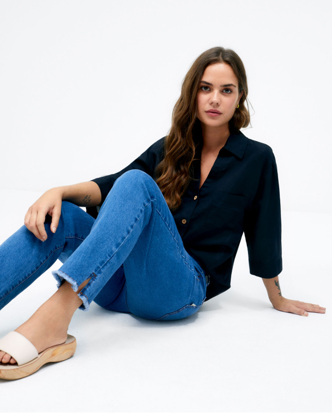 Pantalon long et droit en...
