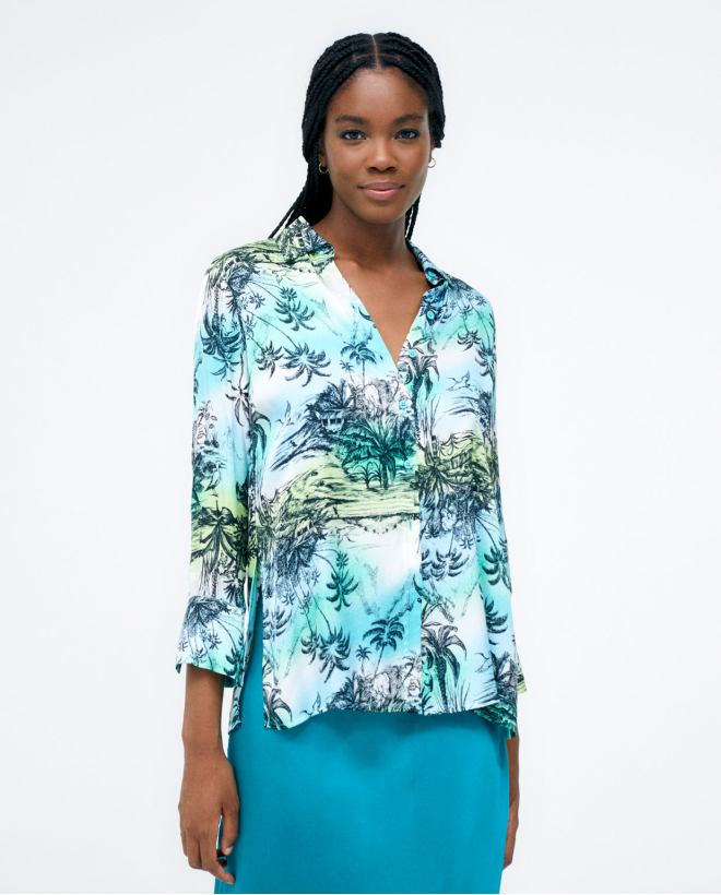 Long sleeve shirt with side...
