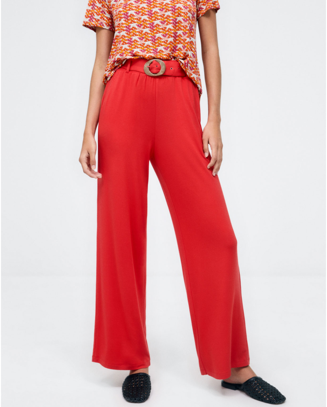 Long trousers with belt....