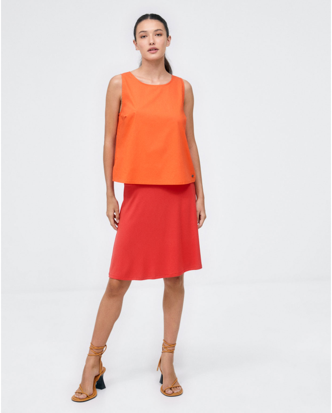 Sleeveless T-shirt. Smooth...