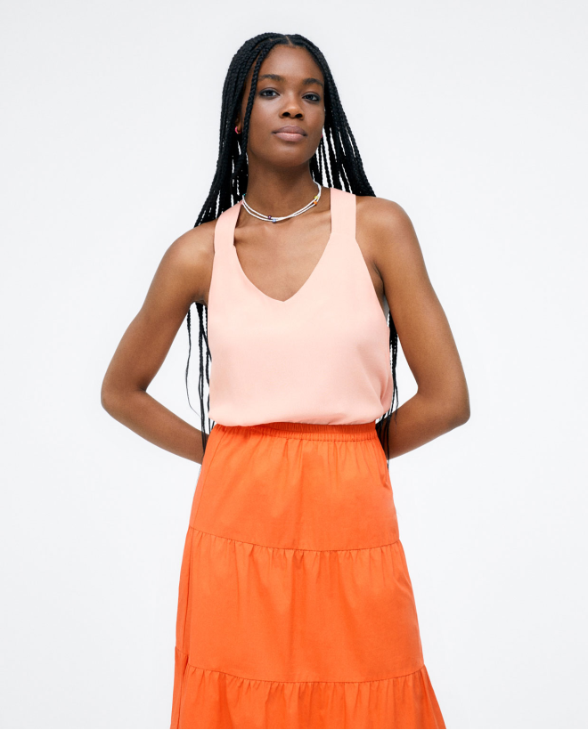 Long skirt with ruffles....