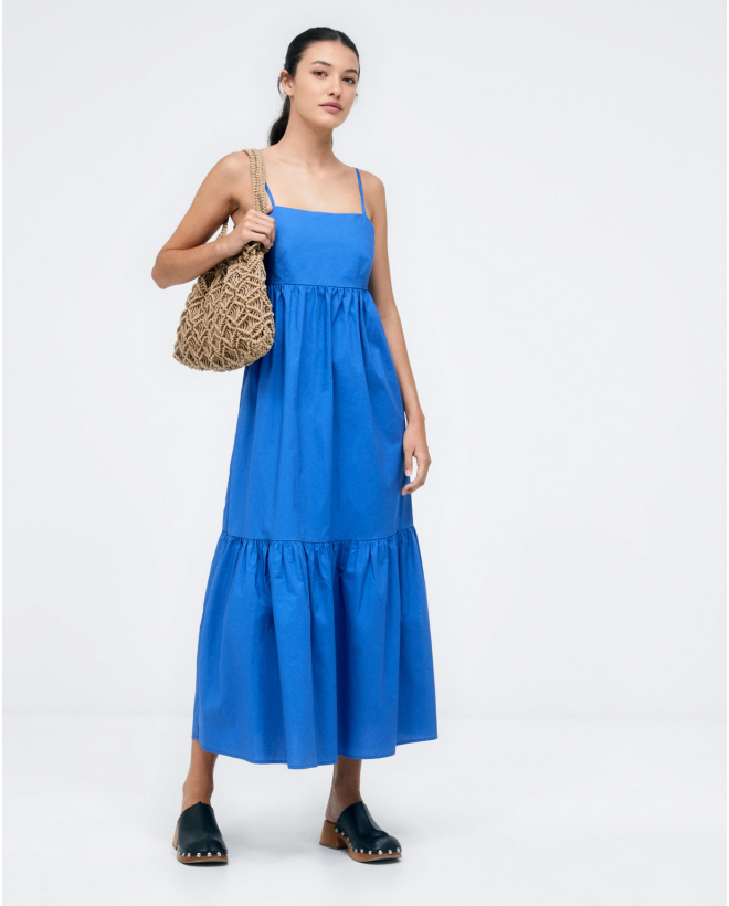 Long dress with straps and...