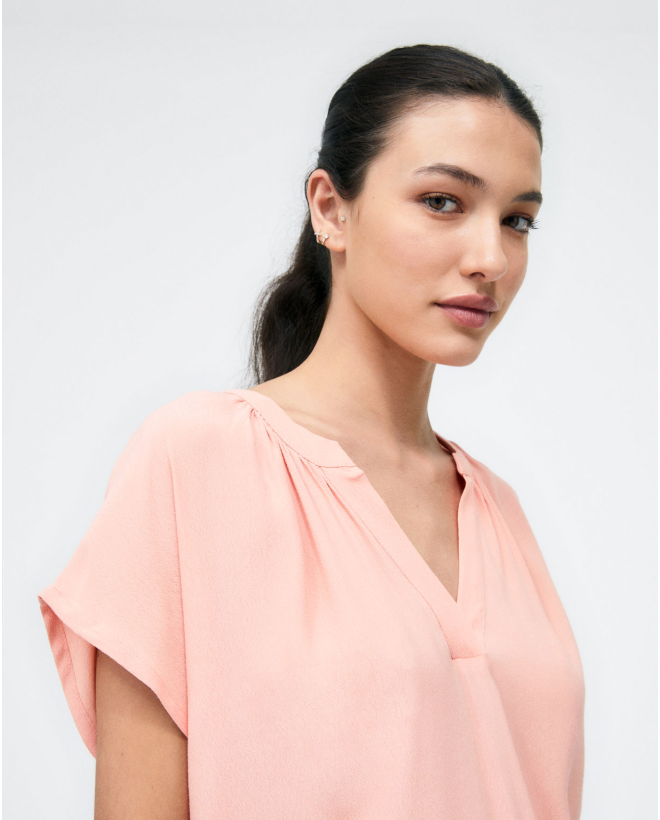 Blouse à manches courtes et...