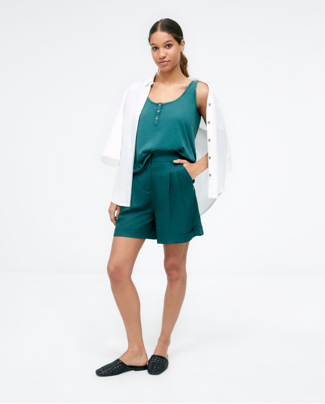 Débardeur. Stretch.  Khaki