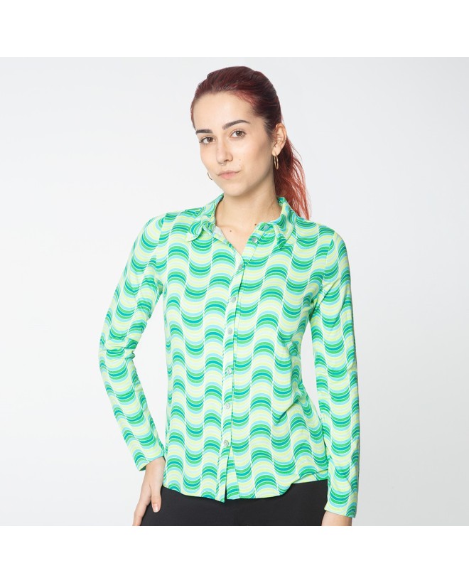 Chemise élastique à manches...